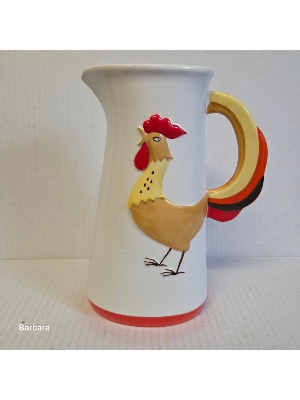 Vintage 60s Holt Howard Ceramic "Coq Rouge" Rooster Pitcher